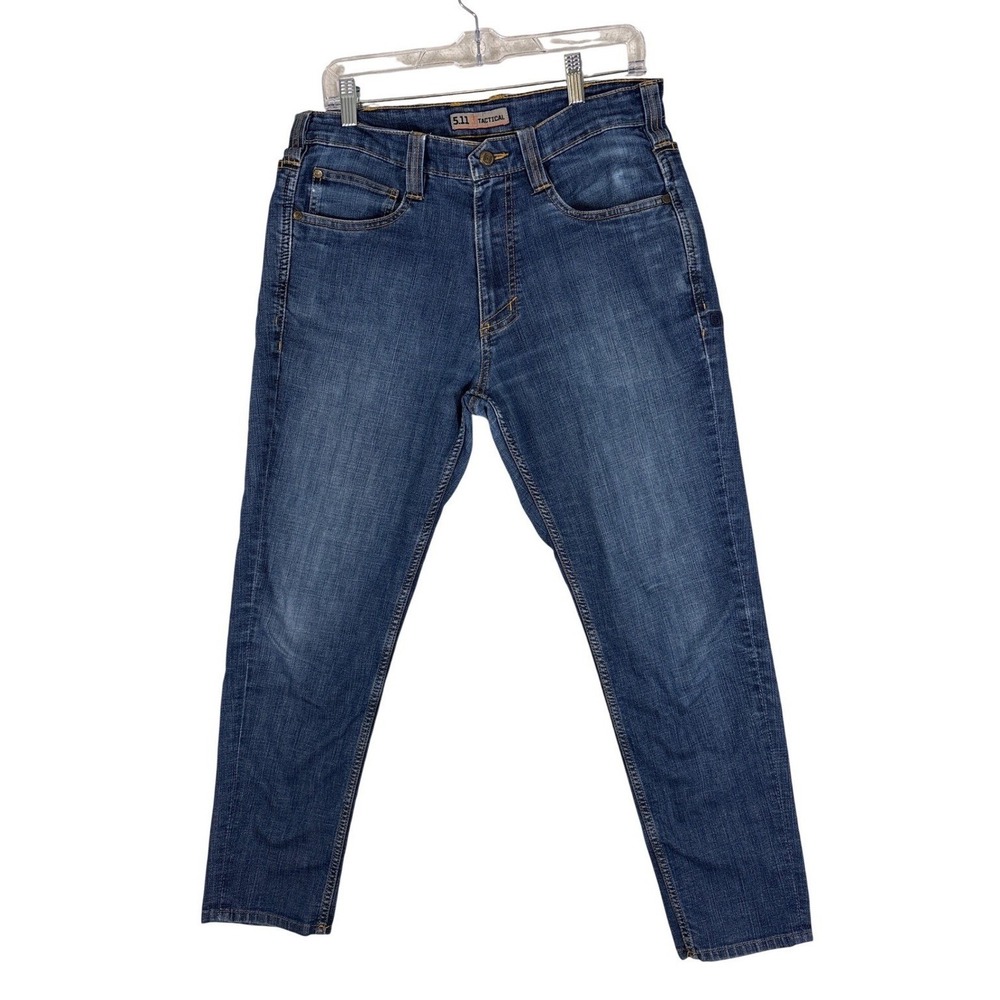 5.11 Tactical Defender-Flex Slim Fit Jeans Mens 32x30 Blue Performance Denim